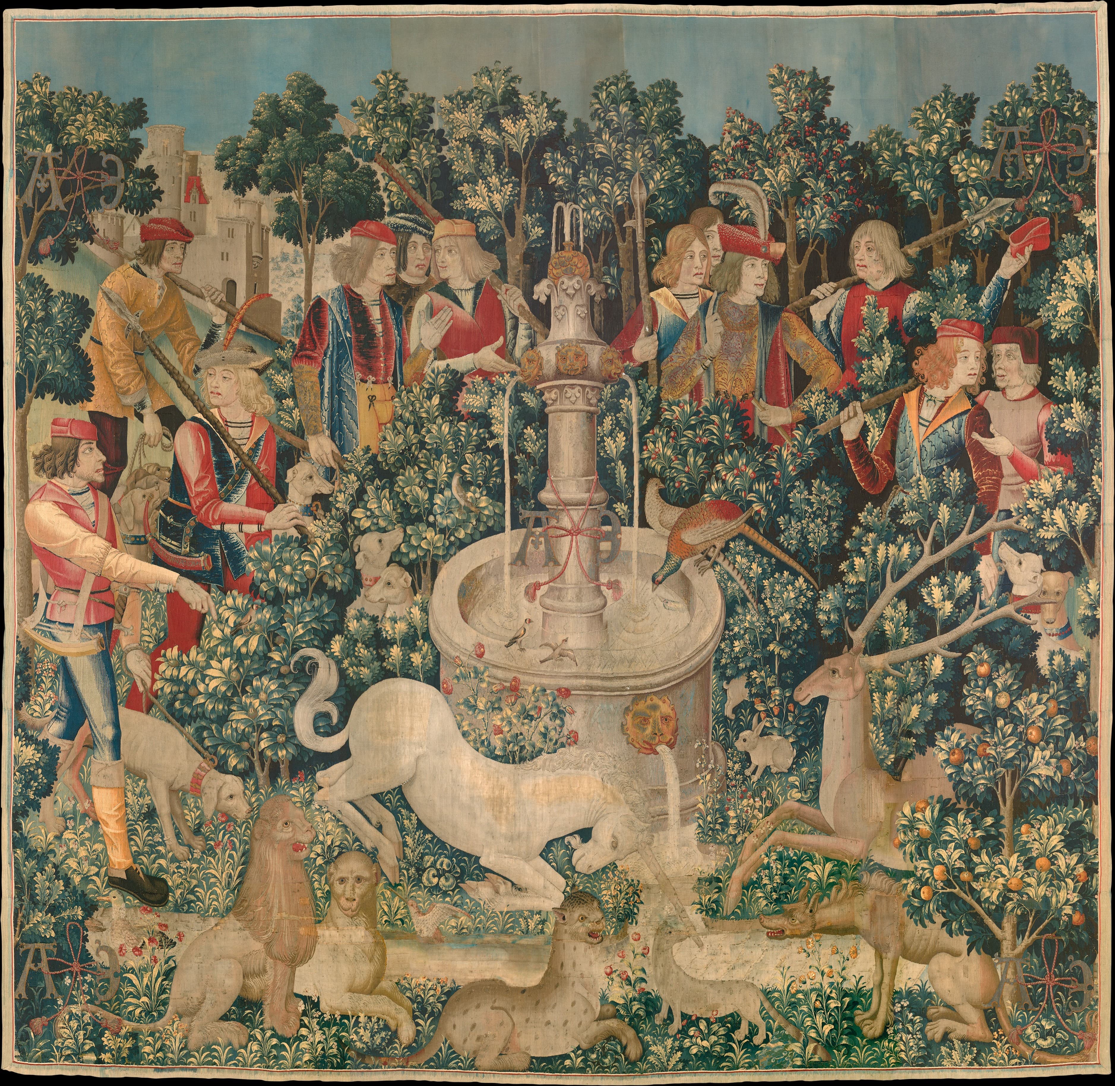 The Unicorn Purifies Water (from the Unicorn Tapestries)